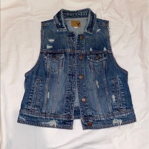 American Eagle Denim Vest